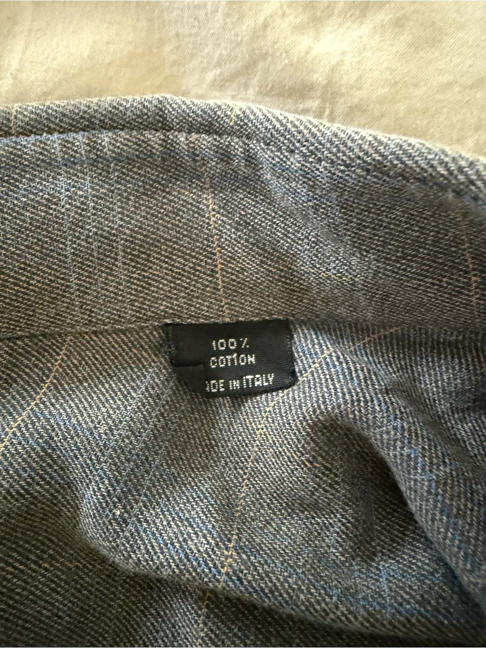 Hickey Freeman Collection Made in Italy Gray Windowpane Cotton Dress Shirt XL - Picture 3 of 3